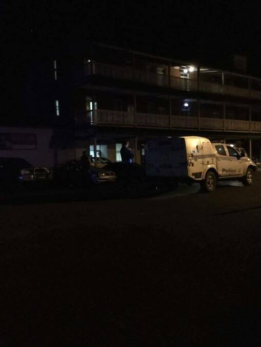 Crime scene: Police cordoned off part of the Imperial Hotel in Rose St, Wee Waa on Tuesday night after a police operation. Photo: Supplied