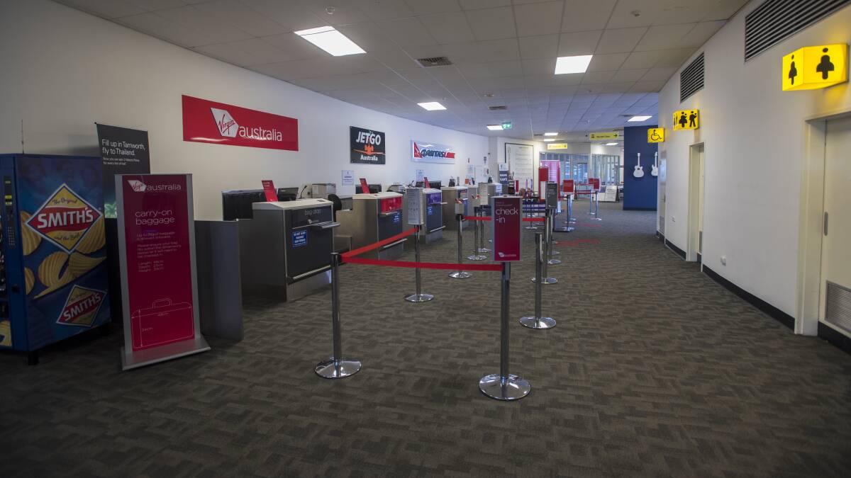 Charges laid: The man, who was going through security screening at the Tamworth airport at the time, was arrested.