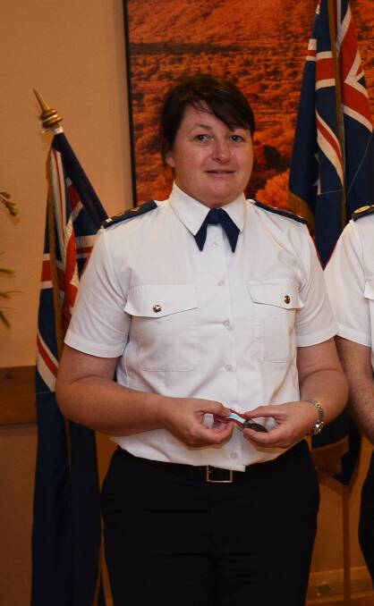 Honoured: Paramedic Kim Summers was recognised for her 10 years’ long service and good conduct for Ambulance NSW. Photo: Gareth Gardner 150217GGE08