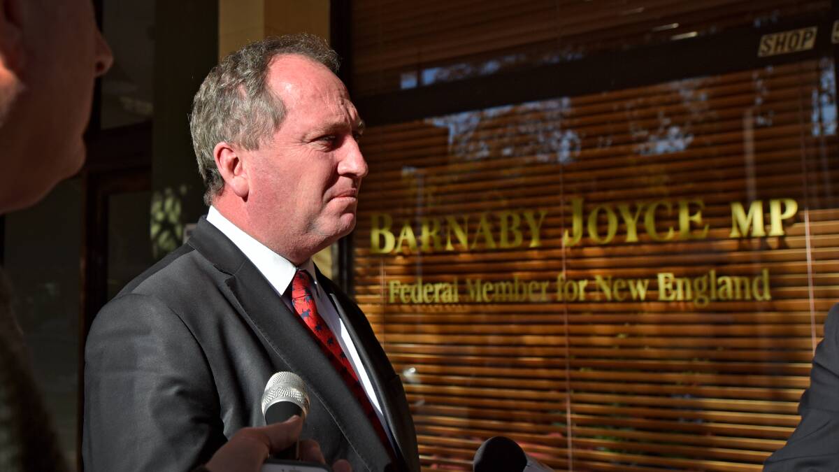 Sitting MP: Federal Member for New England Barnaby Joyce.