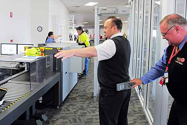 Stop and scan: Security screening was installed at Tamworth Airport in 2012.
