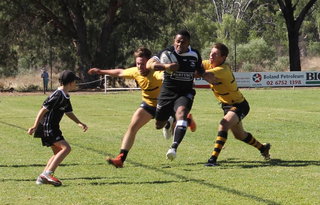 HIGH HOPES: Moree Bulls will take on Gunnedah Red Devils this Saturday. Pictured is a Bulls player during their trial match against Goondiwindi in March.