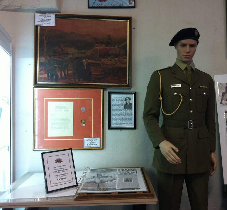 The new Phillip Barwick display at Gunnedah Water Tower Museum.