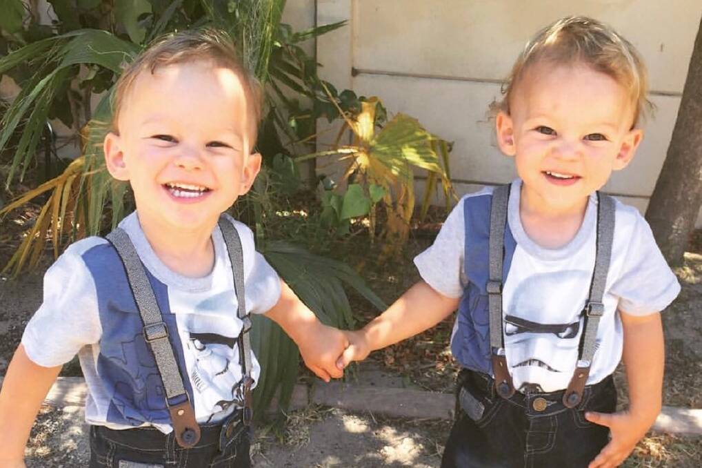 DOUBLE DELIGHT: Joy is yet to meet her daughter's two-year-old twins Chase and Zac Brienstampf who live in Cape Town, South Africa.