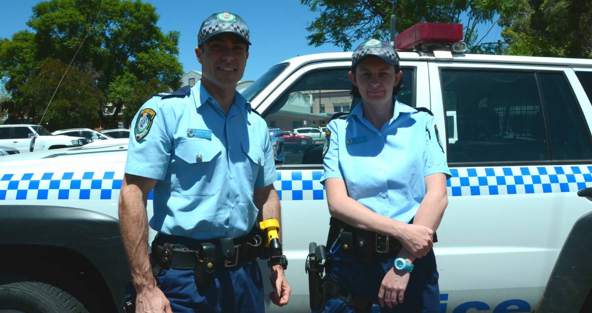 FRESH FACES: Senior constable Micheal Voyez and constable Aleisha Garner are excited to be joining the Tambar Springs and Gunnedah police ranks. Photo: Billy Jupp