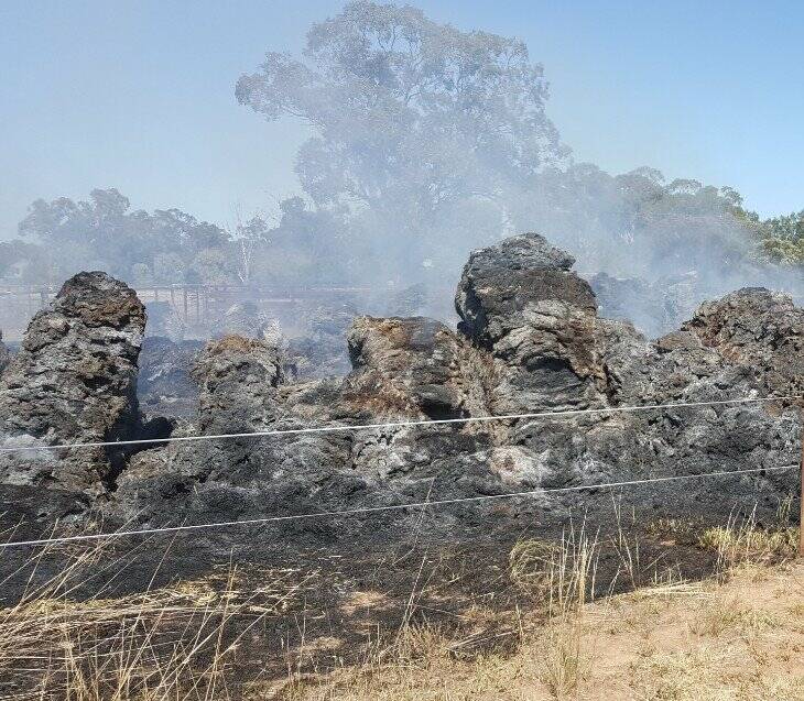 HAY FIRE: The most recent suspicious Boggabri hay stack fire. Photo: Supplied