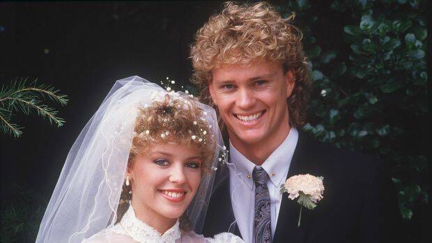 A young Craig McLachlan with Kylie Minogue in Neighbours. 
