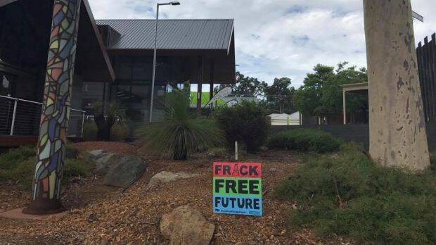 Kalamunda is now festooned with Frack Free signage. Photo: Supplied

