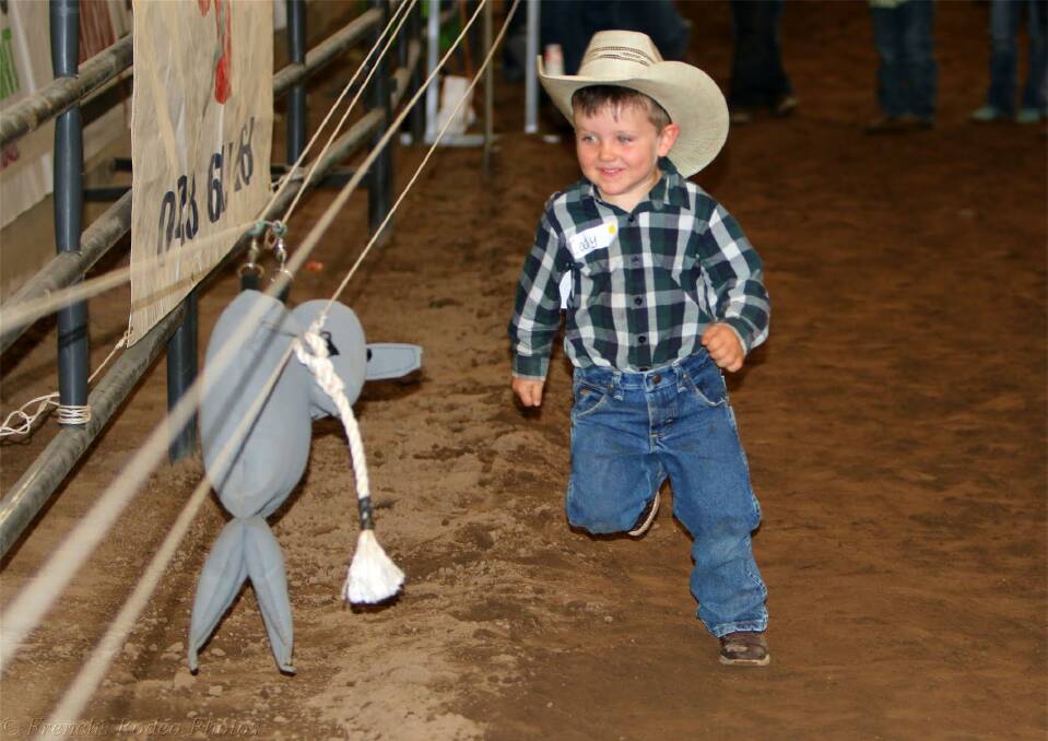 GIDDY UP: Little Cody was one of the participants in last year's Build a Cowboy/Cowgirl Day. Photo: French’s Rodeo Photography