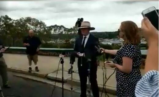 STEPPING DOWN: Joyce in a screengrab from The Leader's livestream of the announcement.