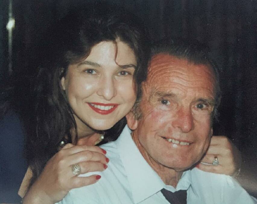 Cheryl Byrnes with her late father, Gentleman Geoff Brown.