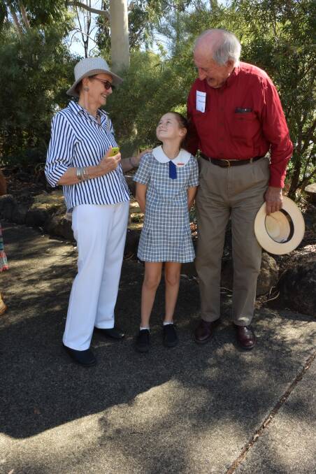 Grandparents Jan and Tony Austin with Peel vice-captain Rachel Henry. 100217CMA03