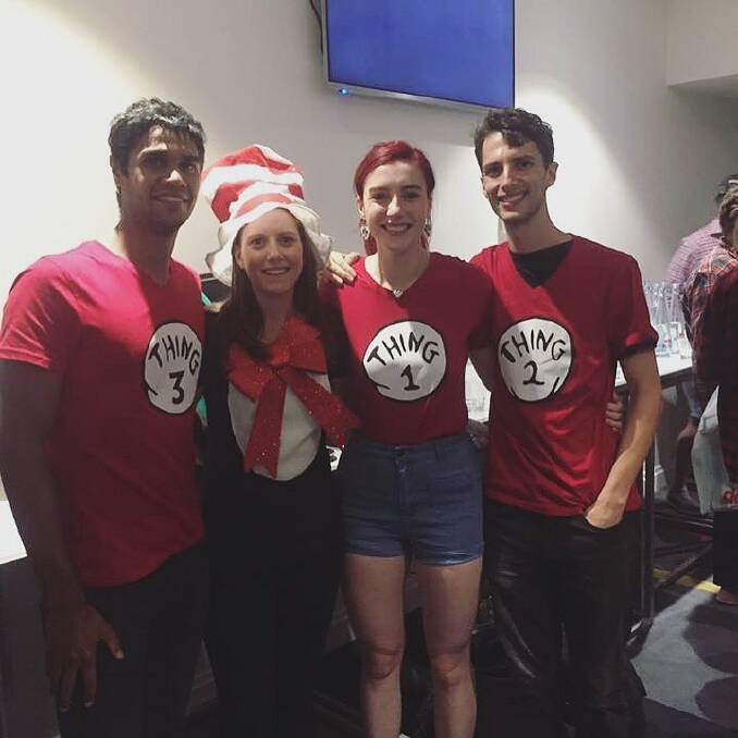 Cale, Aimee, Laura and Luke went dressed up as Dr Seuss characters to ace their audition.