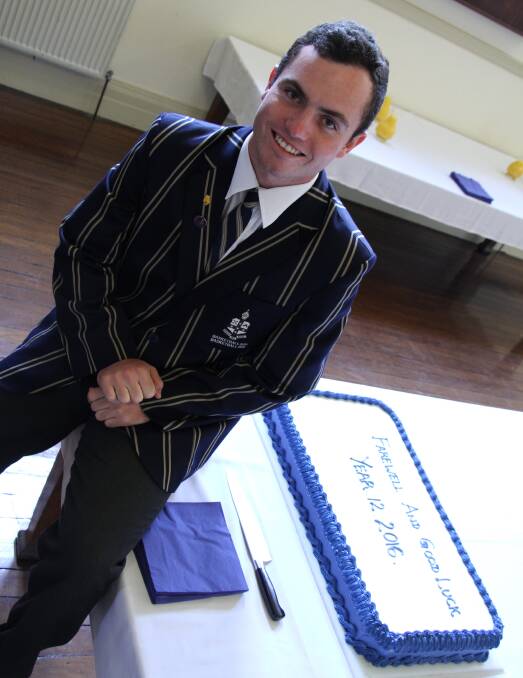 PROUD FINISH: Jacob Faint has been farewelled from TAS after a record 15 years at the school.
