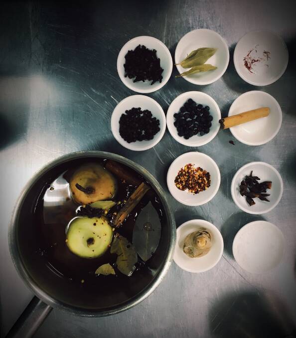The ingredients for the spiced pears. Photo: Carolyn Millet