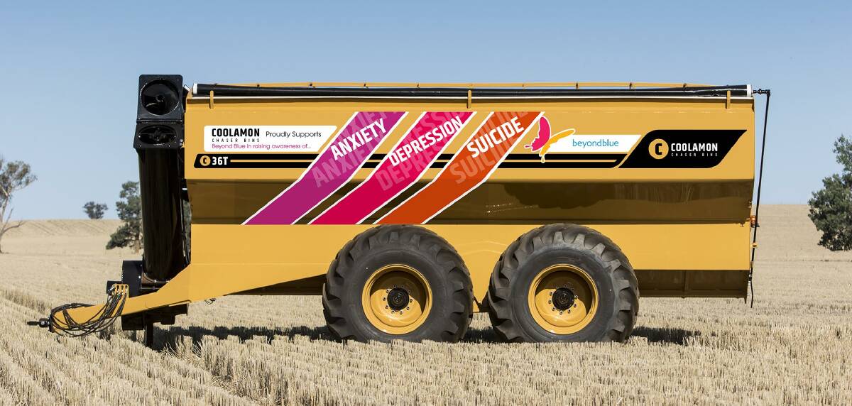 AWARENESS: One of the brightly coloured items that Coolamon Chaser Bins will have out at AgQUip next week.