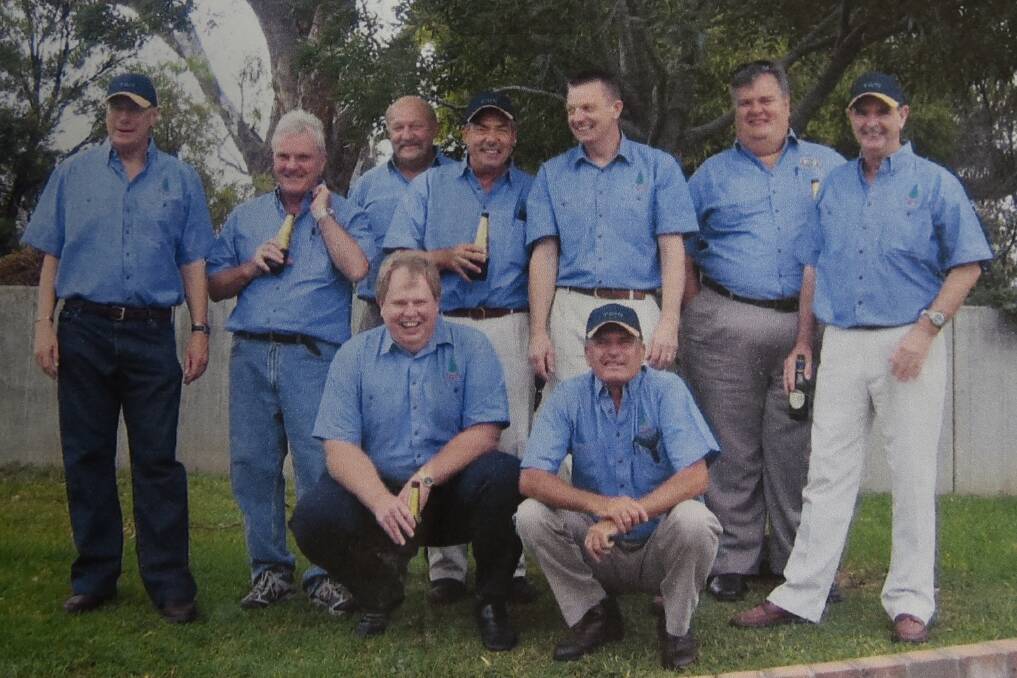 LAUGHS: Most of the 10 former Apex members who still get together for meal and a mystery trip every year - this was 2014 in Nambucca Heads. This year they want to reunite with all current or former members.