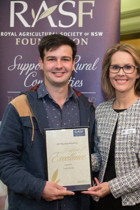 Lachlan Barden and  RAS Foundation executive officer Kate Ross.