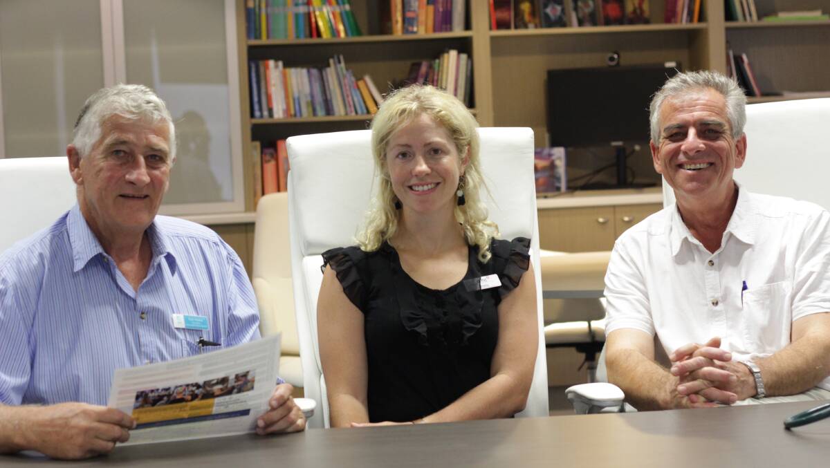 Gunnedah Rural Centre board of directors chairman Rob Hooke, practice manager Amelia Smith and new chief medical officer and director of medical services, Dr Martin Joldowski-Tan.