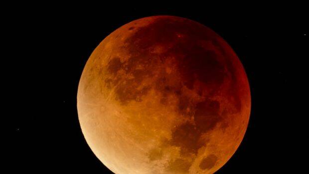 Werewolf delight: On Wednesday night the rare lunar trifecta will result in the moon being turned a blood red over the skies of Australia. Photo: Peter Komka