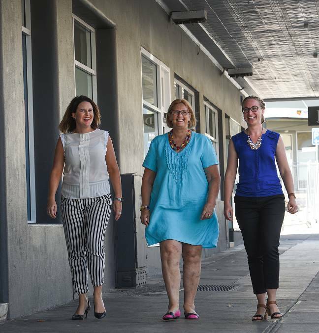Mission accomplished: Serendipity's Trina Constable and Liney Manning and the Cancer Council's Dimity Betts led the charge to get Tamworth a McGrath nurse. Photo: Gareth Gardner