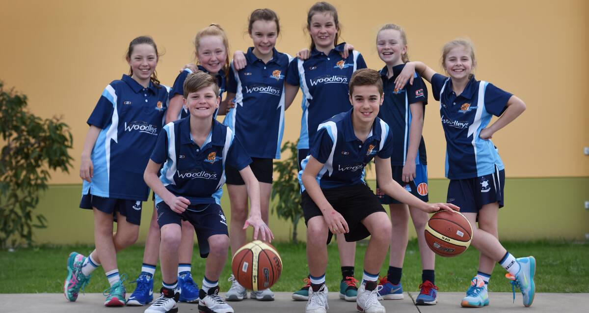 Lets bounce: Tamworth juniors Lochlan Humphris, Tom Gallagher, Erin Hansen, Mia Darcy, Lilly Bruny, Mia Kennedy, Brea Luckey and Georgia Sheppard are ready to Jamboree.