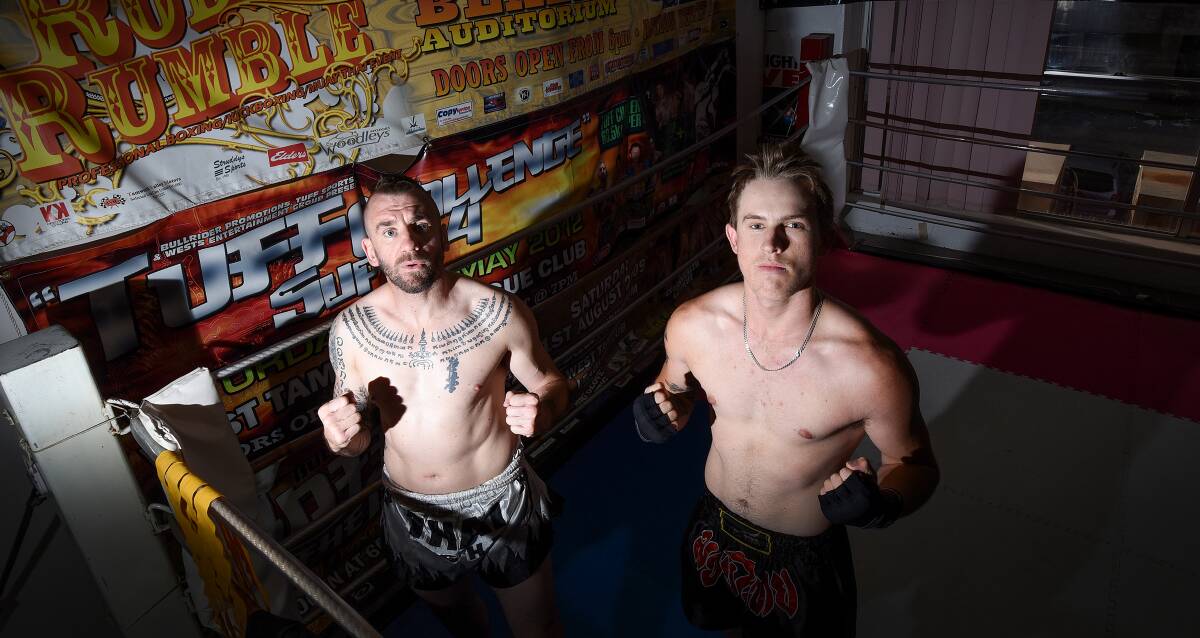 Fighting fit: While Ben 'Bullrider' Burrage is having a world title shot Joel Collins is having his first kick fight on Saturday night in Sydney. Photo: Gareth Gardner 261016GGA01