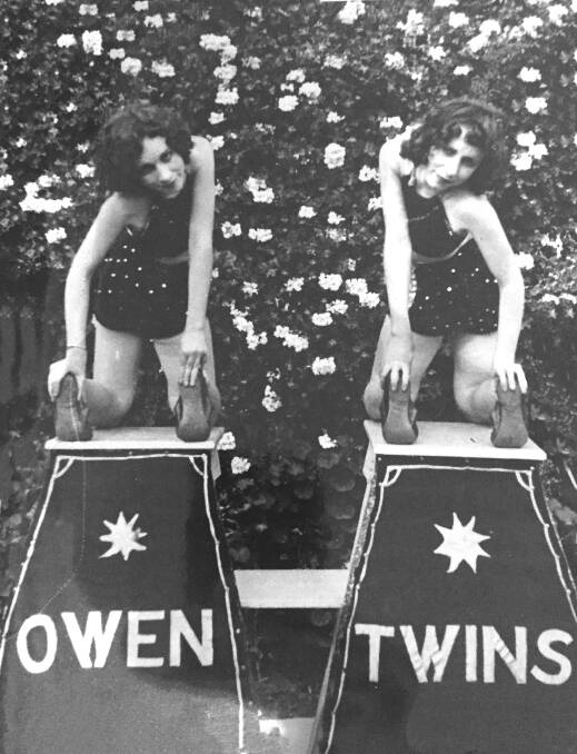 Turn back the clock: Yvonne and Elaine perform a signature Owen Twins contortion in the 1930s.
