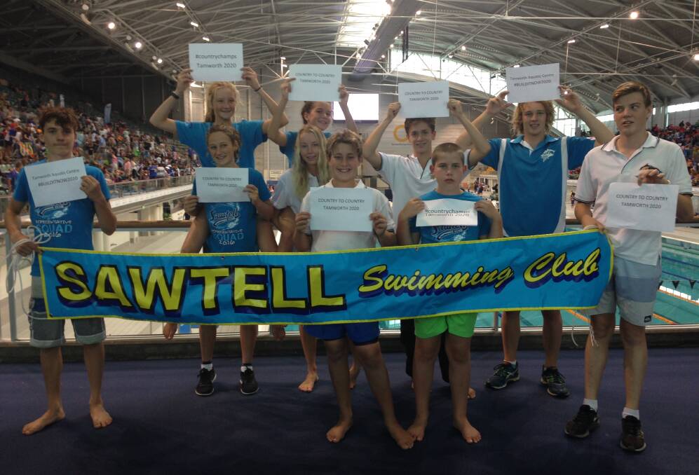 On board: The Sawtell Swim Club are one of many other regional clubs getting behind the push for Tamworth to get a new aquatic centre at the Sportsdome.