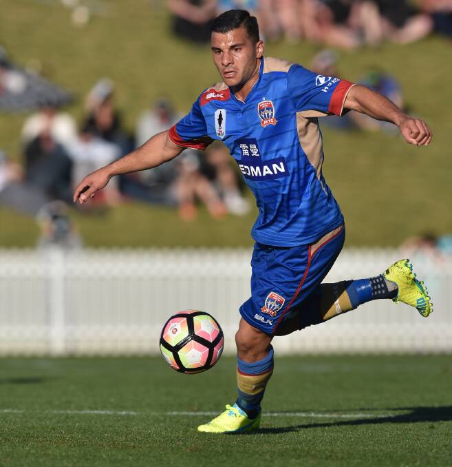 Andrew Nabbout got the opportunity to show his new team mates what he can do after the former Victory striker transferred to the Jets for the upcoming season.