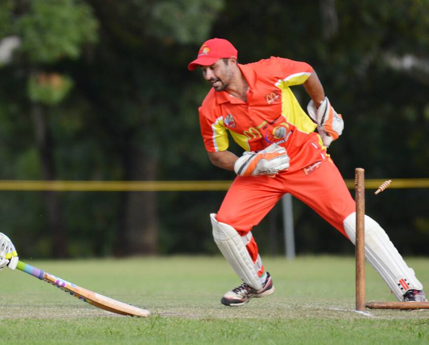 Caught short: McDonald skipper Dave Mudaliar finds this batsman short of his crease last season and will be right back in the mix this year. Photo: Barry Smith