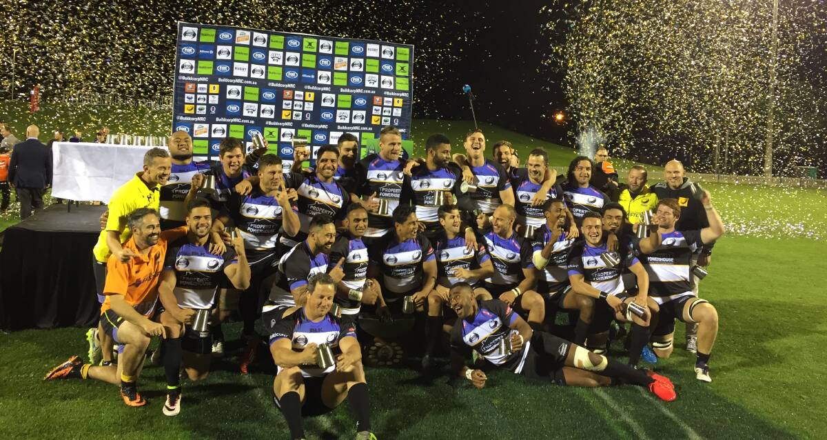 Champions: The Perth Spirit celebrate a maiden NRC title after beating the Country Eagles on the back of a huge defensive effort on Saturday at Scully Park. Photo: Chris Bath