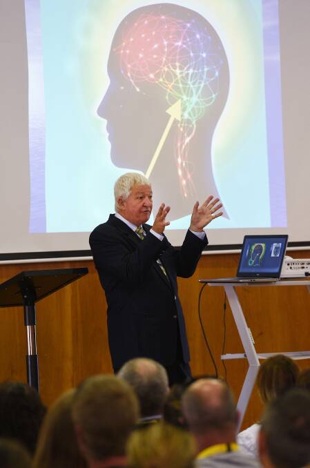 Universal language: Body language expert Allan Pease gave a motivational speech with some insightful life lessons in Tamworth on Monday. Photo: Gareth Gardner