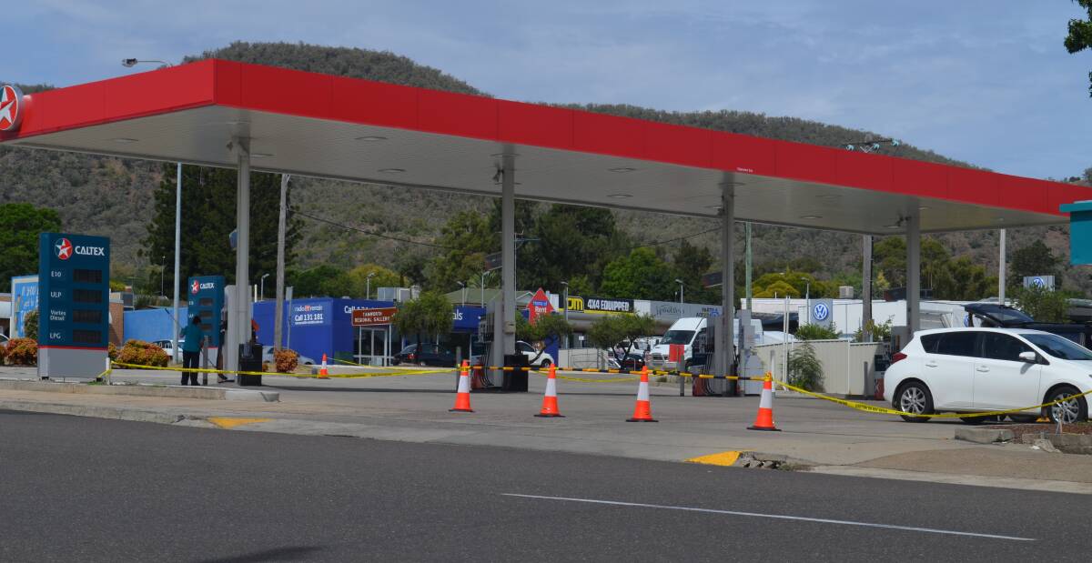 Change over: The Caltex on Marius street, as well as Moonbi, temporarily closed down on Thursday as a new management team took over both sites, but aimed to re-open at 9pm.
