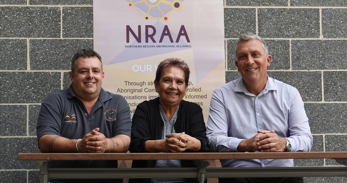 Let negotiations begin: NRAA vice chair Mark Davies, chair Aunty Jean Hands and lead negotiator Paul Callaghan. Photo: Gareth Gardner 140317