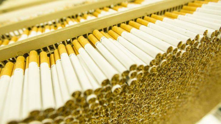 Coffin nails: The British American Tobacco plant in Sydney produces 93,000,000 cigarettes a week.