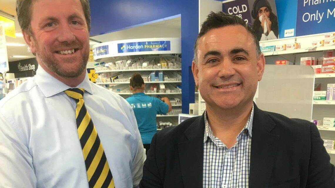 Reversal: NSW Pharmacy Guild president John Heffernan and deputy premier John Barilaro have called for a reversal to new over-the-counter codeine sale laws in NSW.