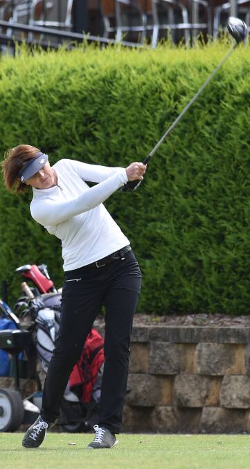 Leading: Michelle Johnstone is on song and has a one-shot lead after two rounds of the Tamworth Club Championships. Photo: Gareth Gardner 111016GGB08