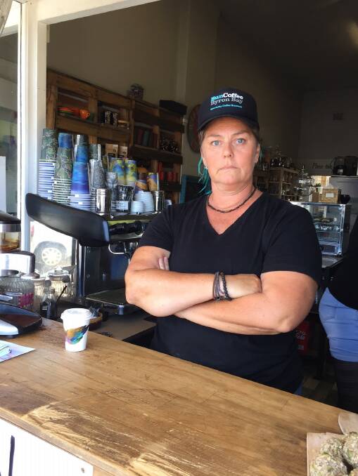 Frustrated: Teamo Cafe owner Karryn Davis has had a frustrating start to the establishment's fifth festival after vandals struck twice on the opening two nights.