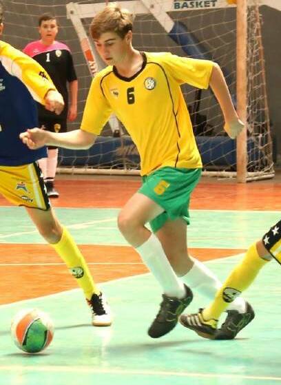 Futsal: Lachlan Williamson in action for the Australian U15s.