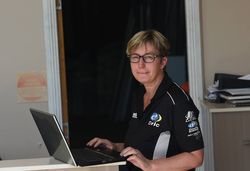Frustrated: Manilla Glass owner Tracey Arnold has been left frustrated by the lack of communication and information available from Telstra. Photo: Gareth Gardner 150317