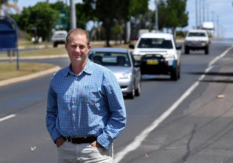 A metre matters: Greg Johnstone is spearheading a campaign for safer cycling in and around Tamworth that includes a network of safe bike loops. Photo: Gareth Gardner