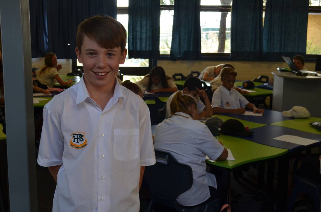 Social side: Year seven Peel High student Oliver Smith enjoys the different learning environment, but has also made plenty of new friends because of the different class structure of the program. Photo: Chris Bath