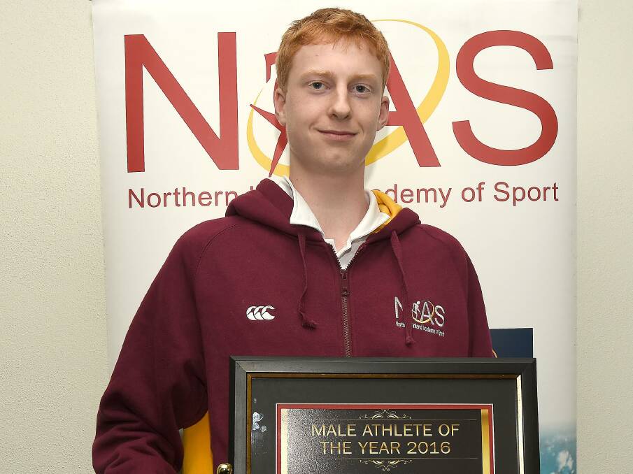 Team player: NIAS male athlete of the year Nathaniel McGrath provided plenty of tall timber for the unbeaten academy squad, earning an All Star Five selection.