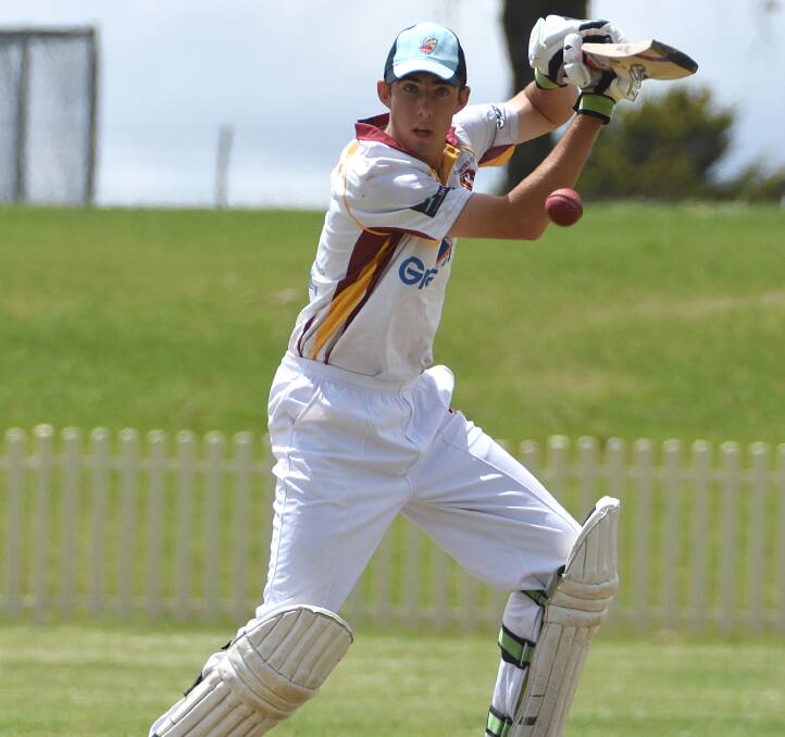 Young gun: City United batsmen Tom Fitzgerald wants to add a NSW Country Cup to his resume as Tamworth heads to Grafton for the finals this week before the big hitter jets off for a gap year stint in the UK at Yorkshire.