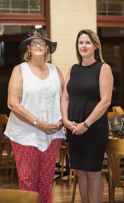 On a mission: Serendipity's Liney Manning and Trina Constable will stop at nothing to get Tamworth a full time breast care nurse. Photo: Peter Hardin 010217PHB030
