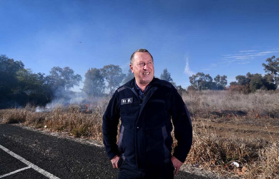 Standing guard: Fire and Rescue New England zone commander Tom Cooper has achieved a lot since moving here two years ago, and isn't going anywhere soon. Photo: Gareth Gardner