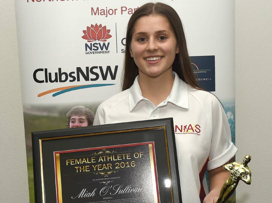 Slam dunk: NIAS female athlete of the year and new basketball program star Miah O'Sullivan. She also was selected in the All Star Five team. Photo: Pixonline