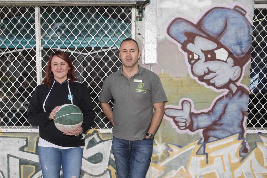 Point you in the right direction: Jess Toole and Brett Butler are just some of the Headspace staff that are always on hand to help young people out with mental health issues. Photo: Peter Hardin 100717PHC041