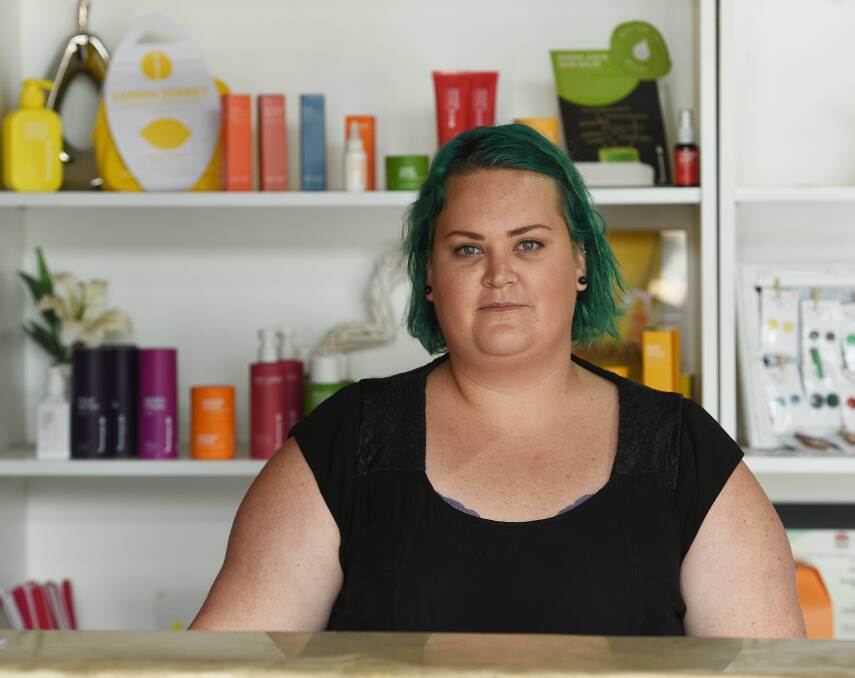 Some have it some don't: While Jem Nails and Beauty owner Julie Bevitt did have eftpos her husband's joinery business Moore than Just Kitchens lost a potential $20,000 project because they couldn't email a quote out. Photo: Gareth Gardner 150317